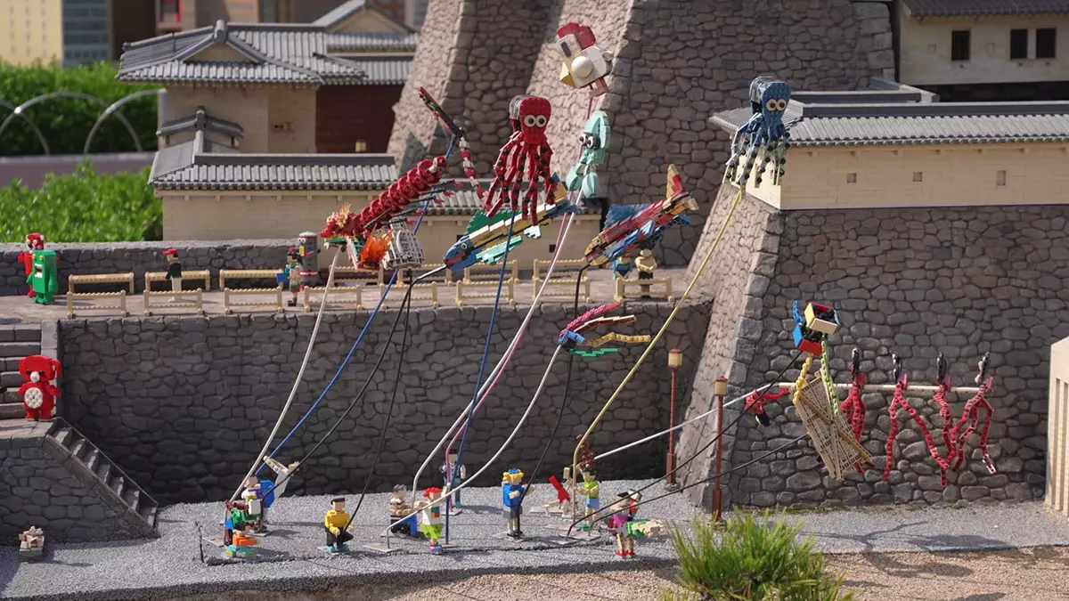 園內的Miniland用積本砌出日本各地名勝。