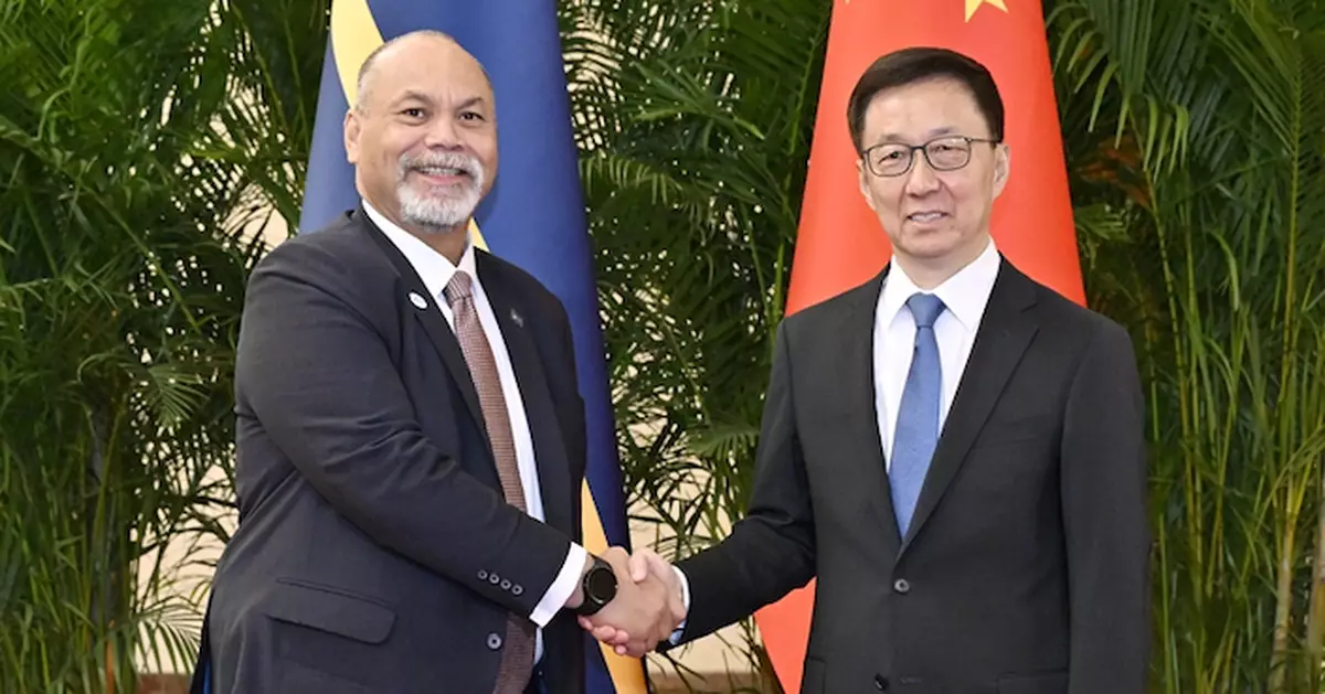 韓正晤瑙魯外長安格明 稱中國願開啟兩國關係新篇章