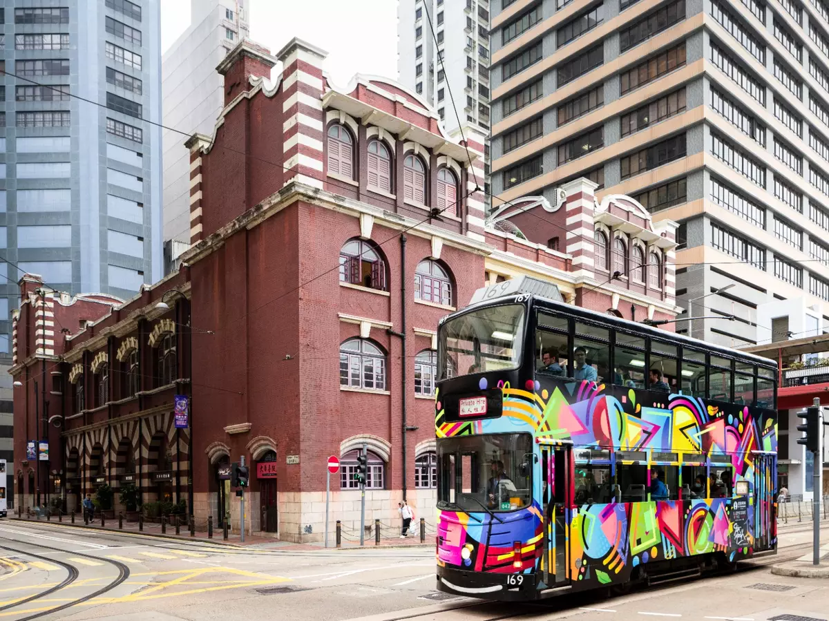 香港電車圖片