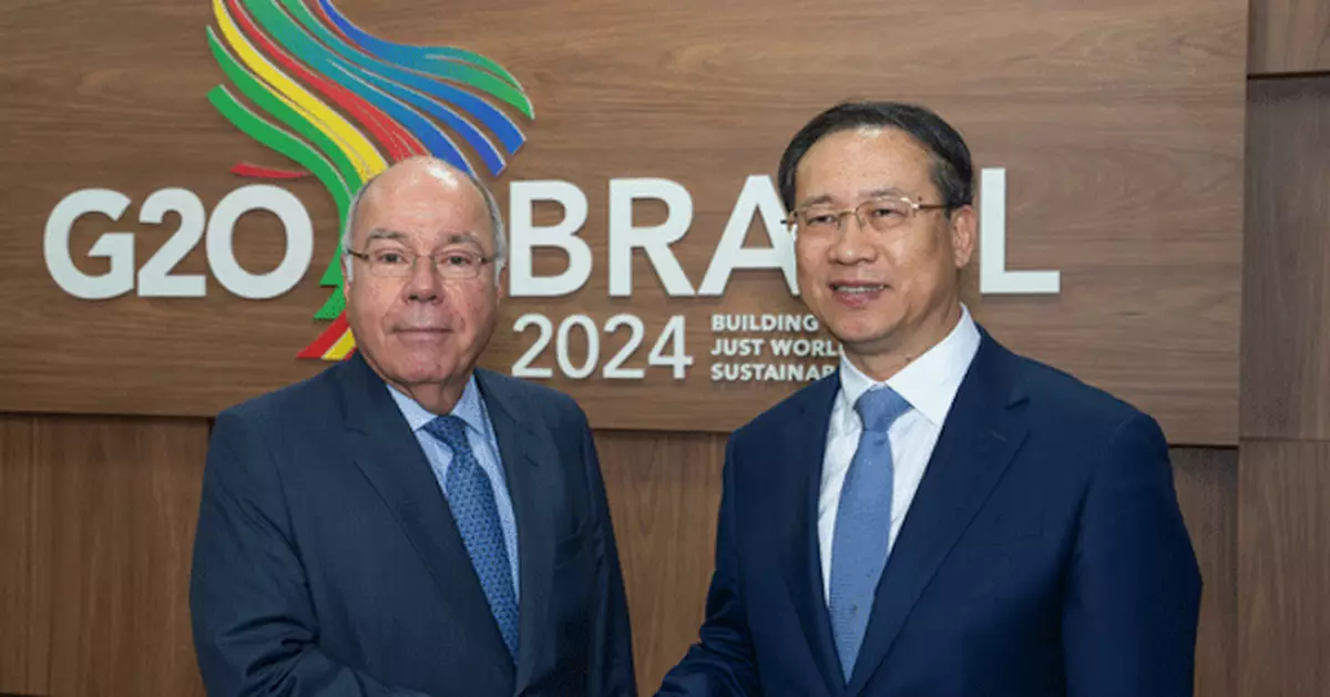 G20外長會 馬朝旭晤巴西外長維埃拉 稱願意與巴方深化各領域合作
