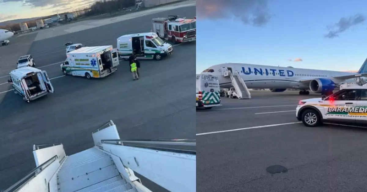 美聯航客機遇怪風迫降紐約  7乘客因飛機顛簸致「噁心胸痛」緊急送醫
