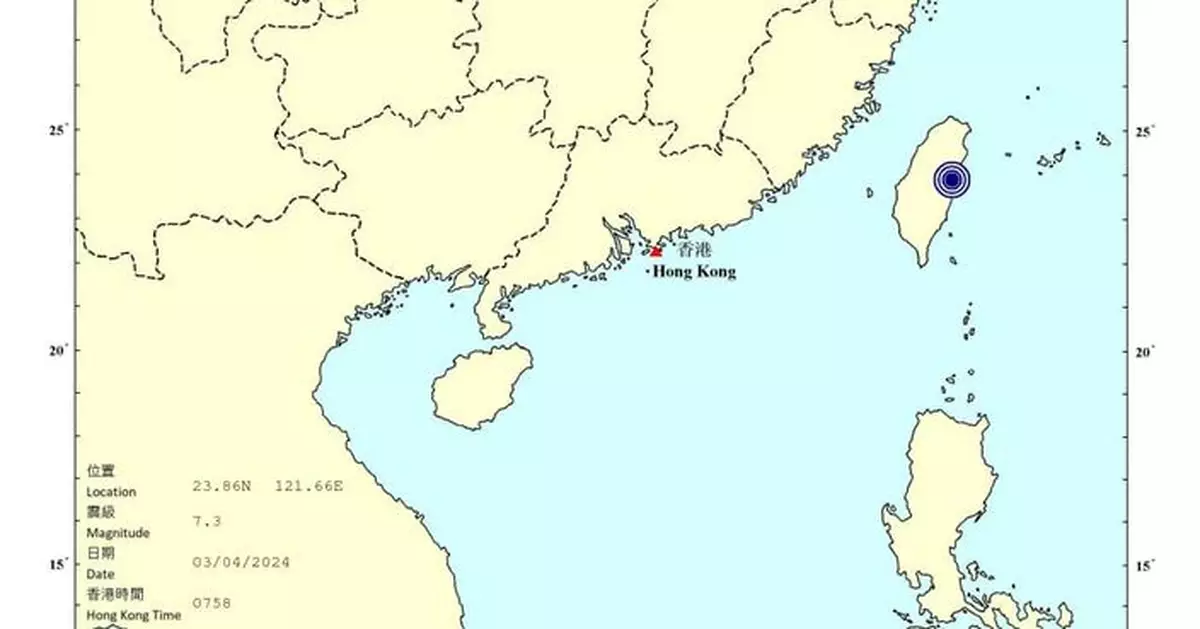 花蓮大地震 |  本港天文台接獲過百市民報告有震感