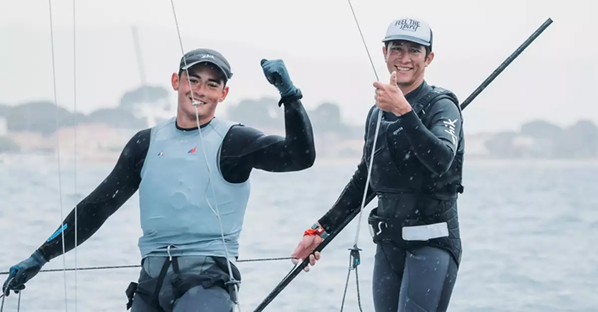 香港運動員阿輝和祥傑奪49人級帆船巴黎奧運入場券