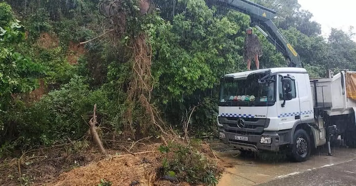 嶼南道山泥傾瀉完成清理 截至下午4時半共有4宗水浸個案