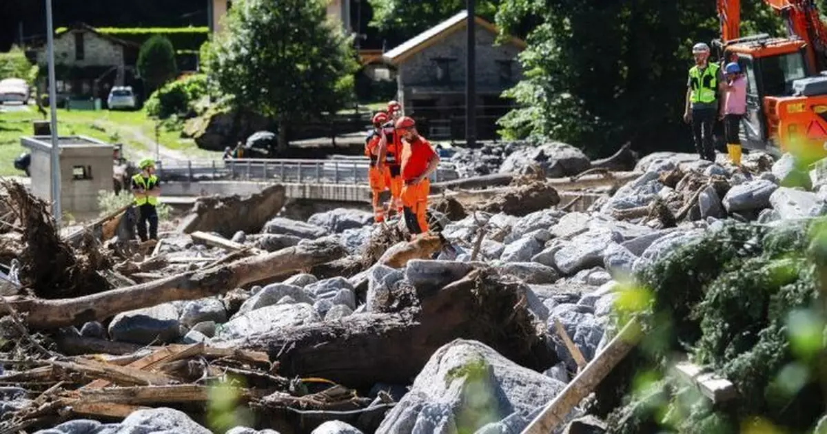 瑞士西南部暴雨引發山泥傾瀉　房屋汽車被沖走3人下落不明
