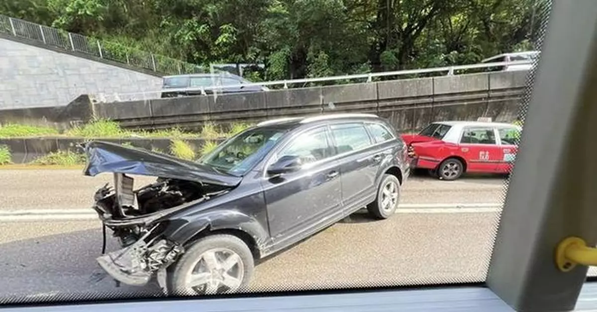 大埔公路6私家車相撞 1名司機受傷