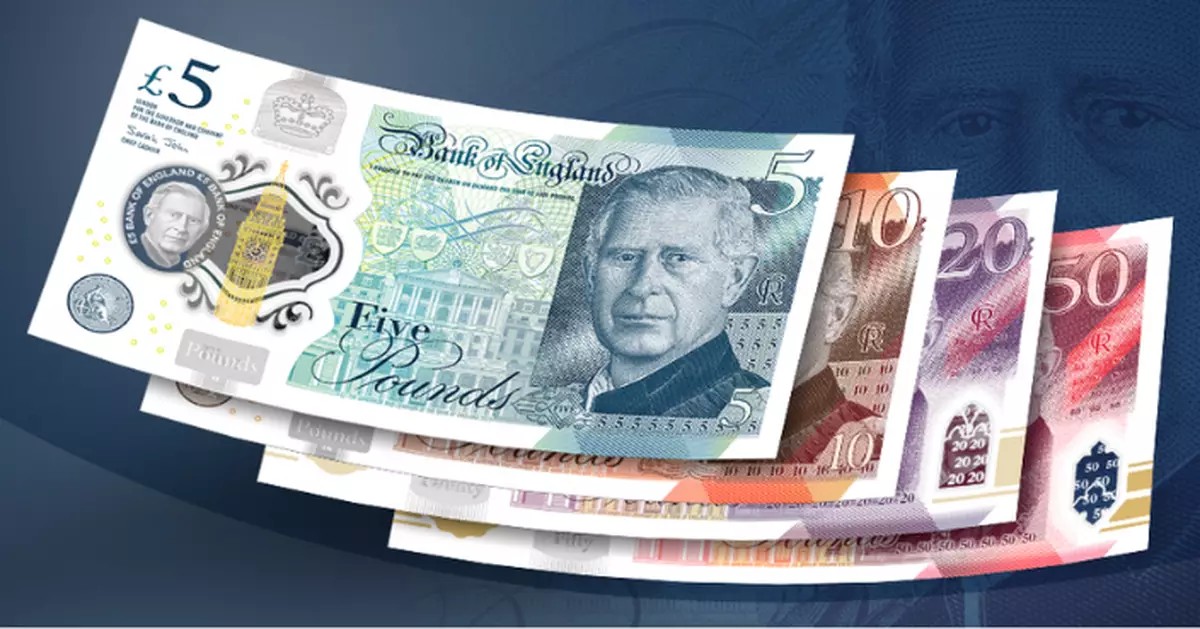轉新銀紙！印有英王查爾斯三世新英鎊正式流通 鈔票正反面圖像曝光