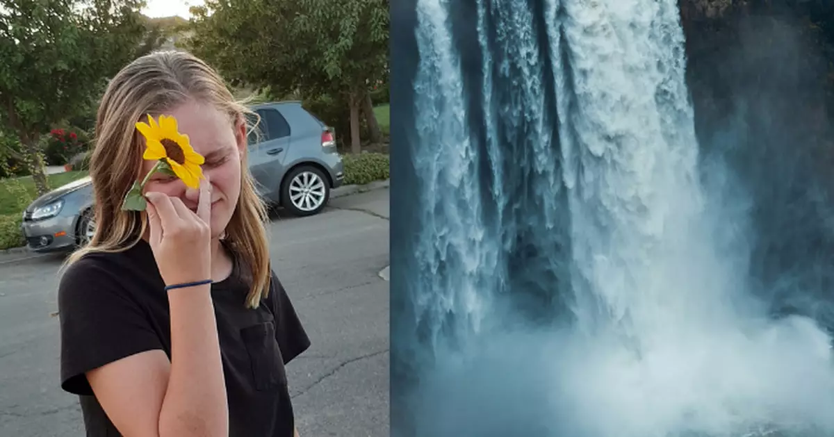 美19歲女意外掉瀑布身亡 手機記錄死亡前被沖走畫面曝光