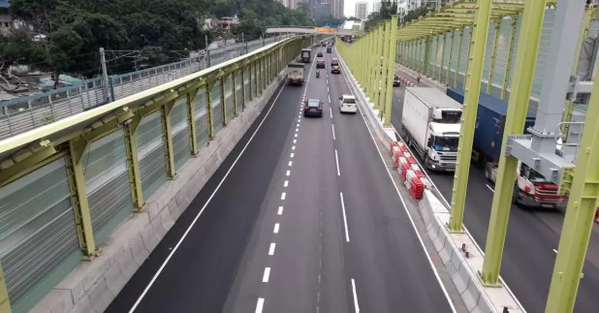 當局稱大埔公路沙田段北行線三線通車後　晚上繁忙時間行車暢順
