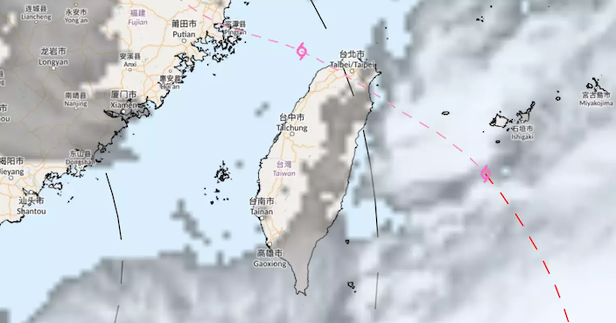 颱風格美東襲台灣或宜蘭登陸 氣象部門發出海上及陸上颱風警報
