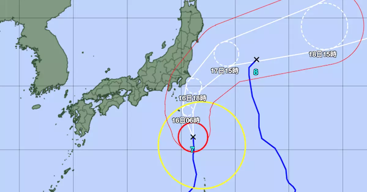 颱風安比料8.16吹襲日本首都圈及東北地區