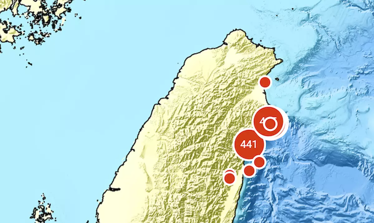 台灣宜蘭近海5.7級地震及多次餘震 據報台北有震感