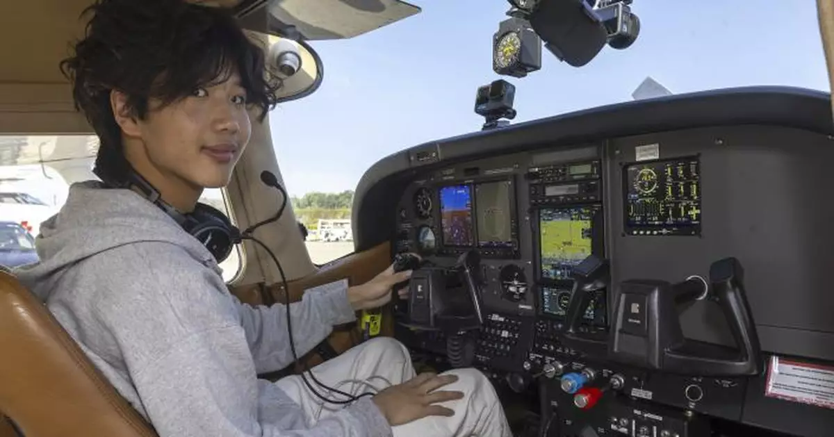 欲挑戰自駕飛機跨越七大洲年紀最小記錄 美19歲華裔男展開百日環球旅程