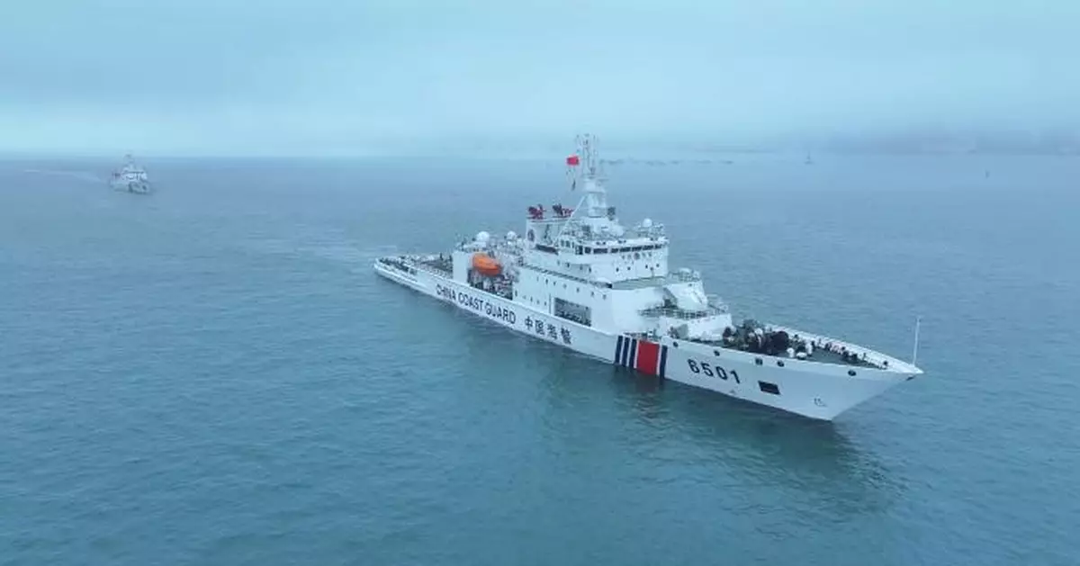 中國海警艦艇編隊在釣魚島領海巡航