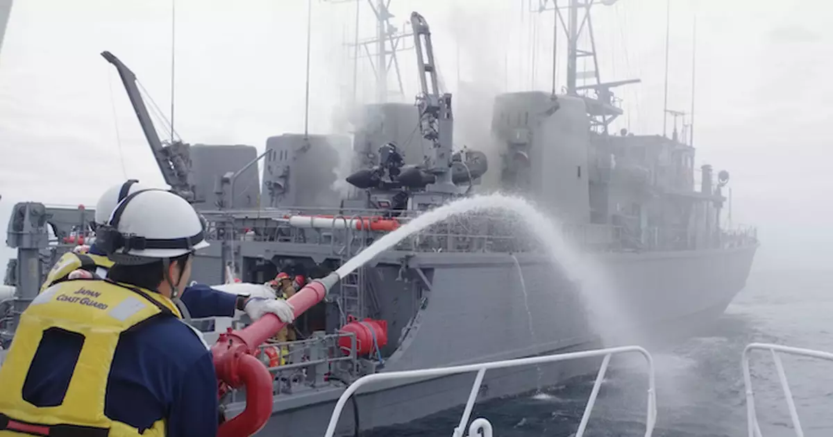 日本海上自衛隊掃雷艇福岡縣對出海面起火一人傷