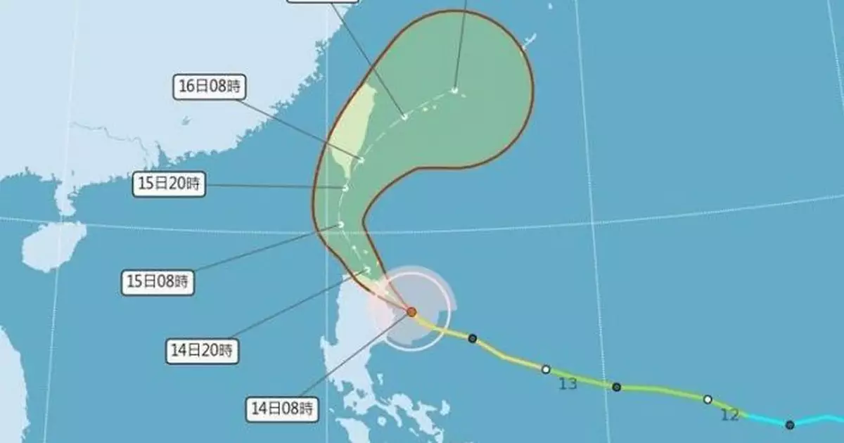 強颱風「天兔」移向台灣南部　氣象部門發海上陸上警報