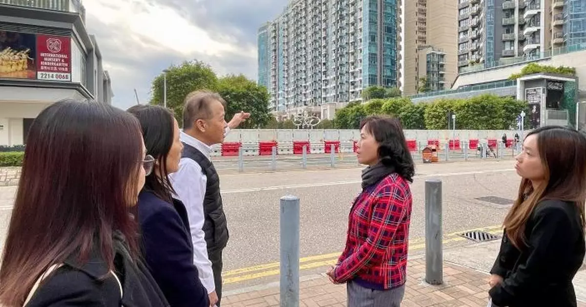 將軍澳站外擬建花園及地下停車場　陳美寶到場視察冀立會支持