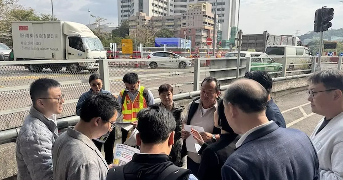 元朗博愛交匯處交通改善措施2.9日啟用 運輸署安排區議員視察
