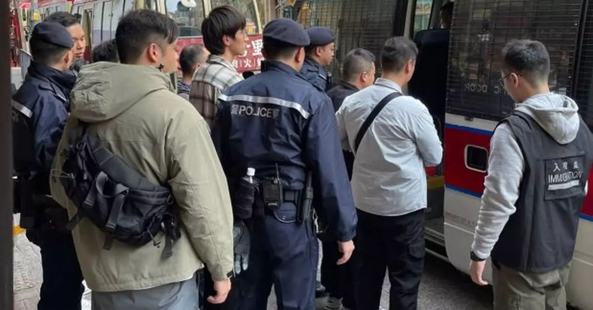 警方與入境處聯合行動拘捕27名黑工與僱主及教唆者