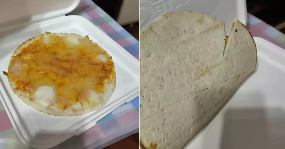 食客外賣薄餅中伏 見燶邊溶芝士「生pizza」 網驚：pizza刺身第一次見