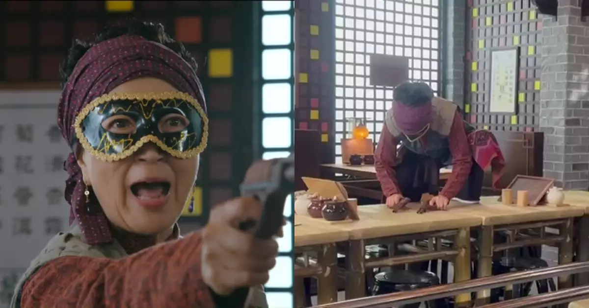 痞子無間道｜77歲「金牌綠葉」馬海倫拍動作戲有姿勢有實際 趴上枱一嘢趷起身零難度