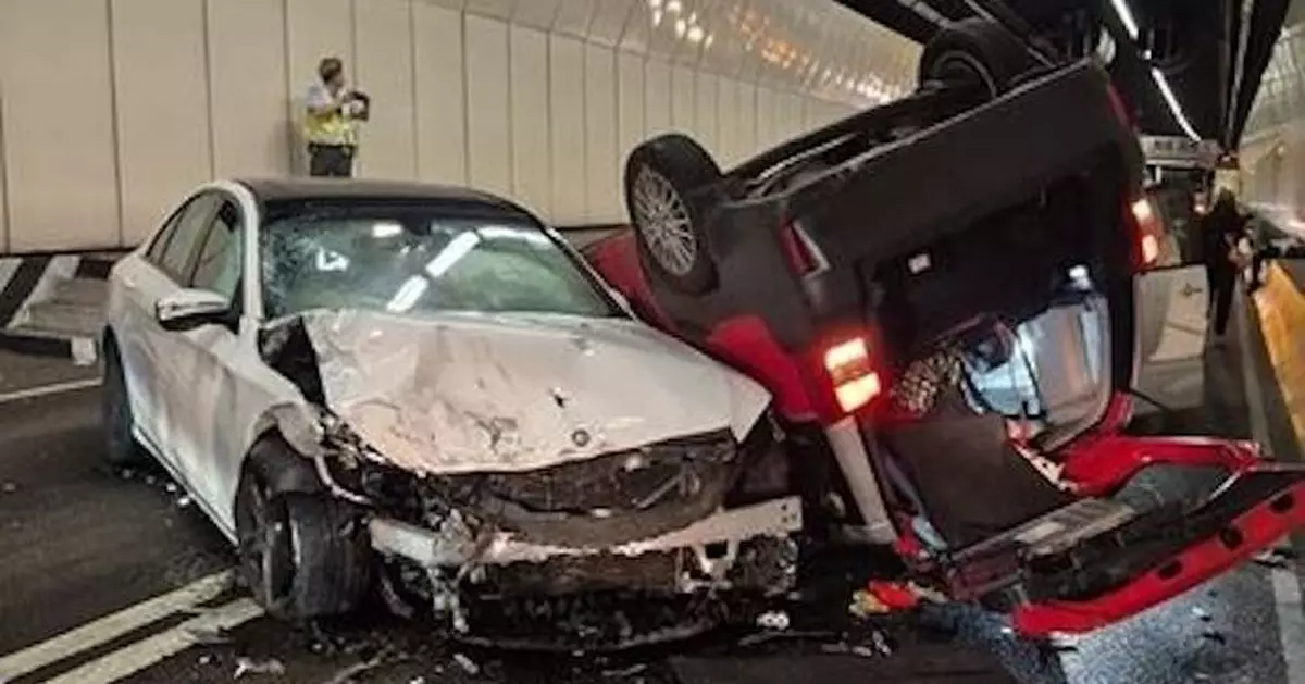 城隧凌晨3車相撞意外 出事後疑不顧而去私家車司機被捕