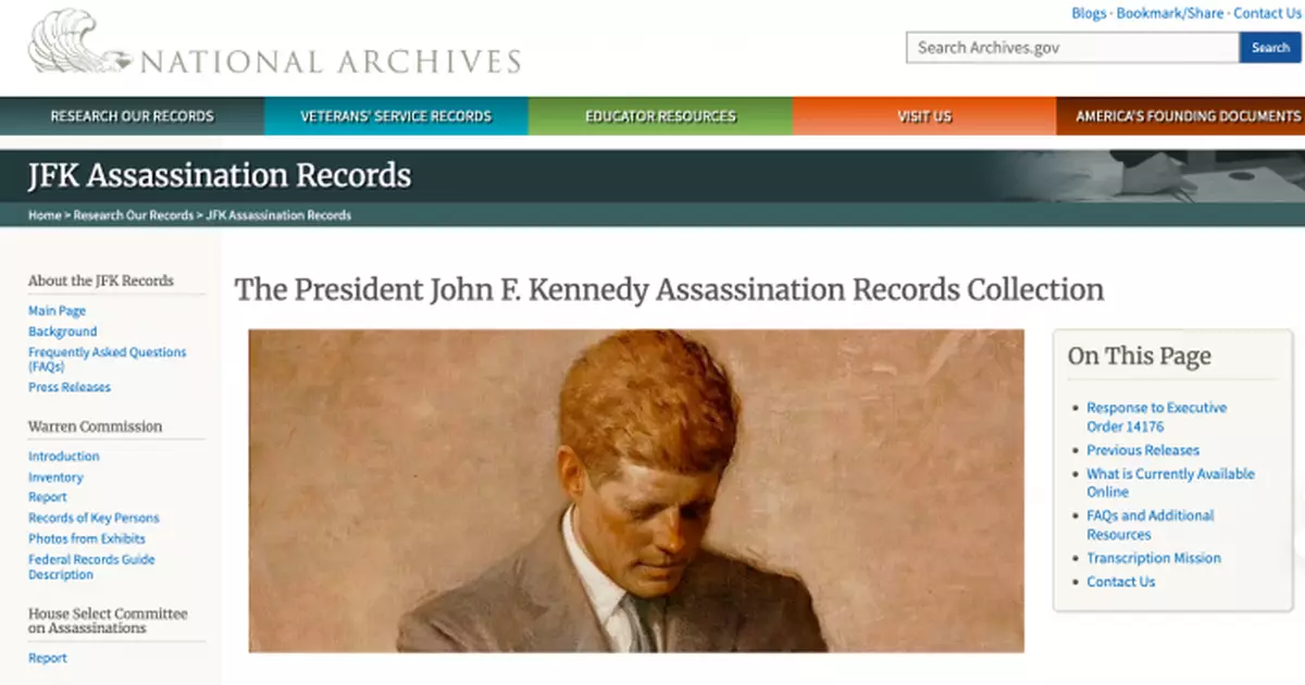 美國公開8萬頁甘迺迪遇刺案紀錄 特朗普：很多人已等了幾十年