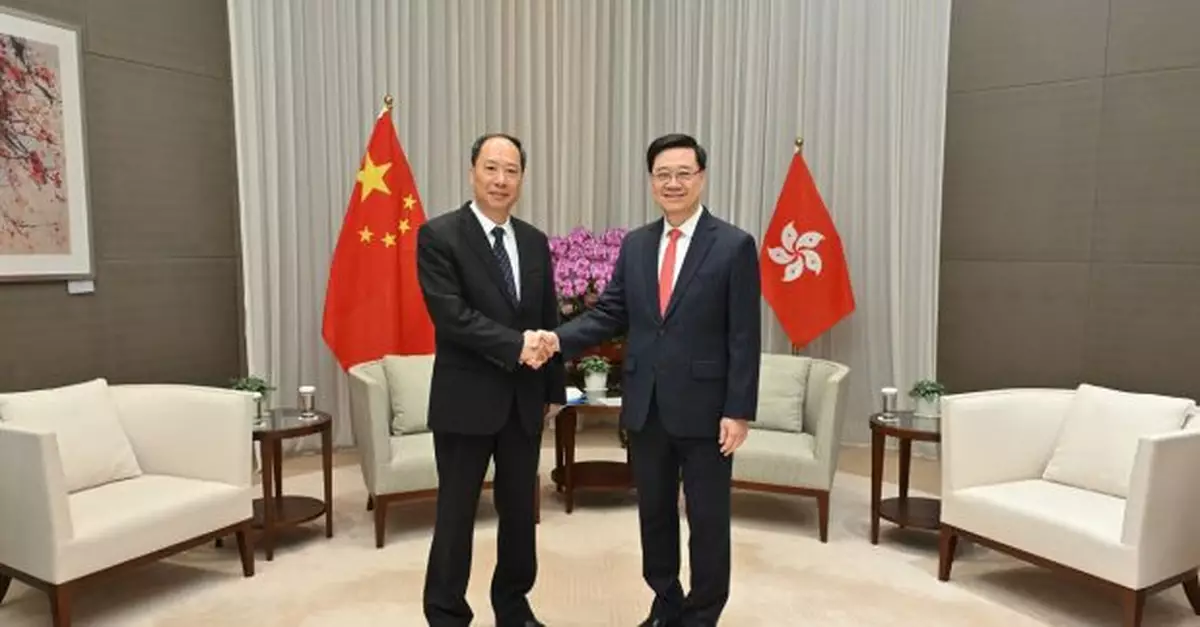 李家超與江門市委書記會面　就深化港邑合作及推動大灣區發展交流