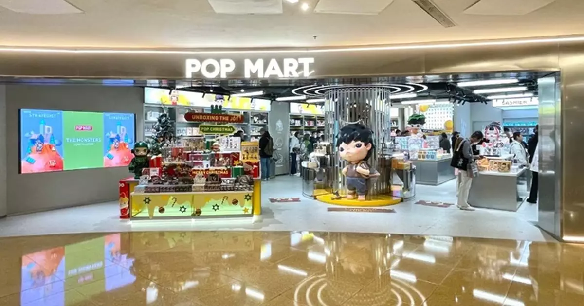 泡泡瑪特據報登美國App STORE購物榜首 股價今早再創新高