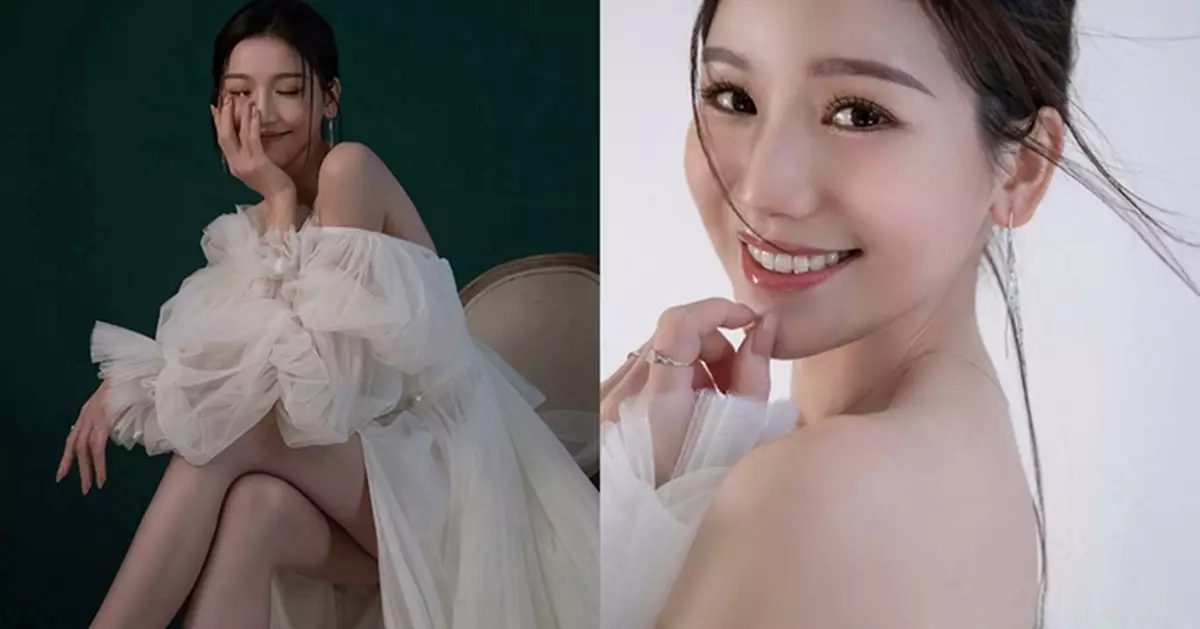 「TVB小花」鄧美欣白色紗裙騷誘人長腿  露甜笑派福利