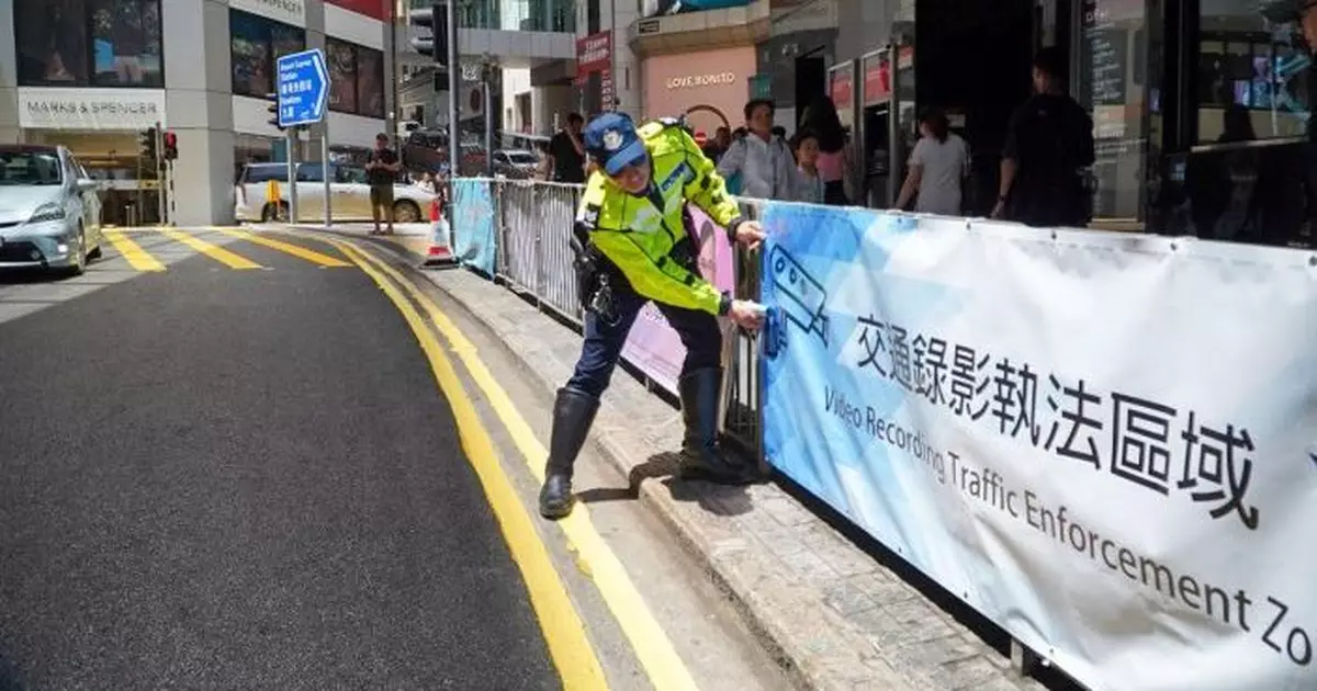警港島總區4個交通違例黑點設橫幅派宣傳單  預告4.22起試行交通錄影執法