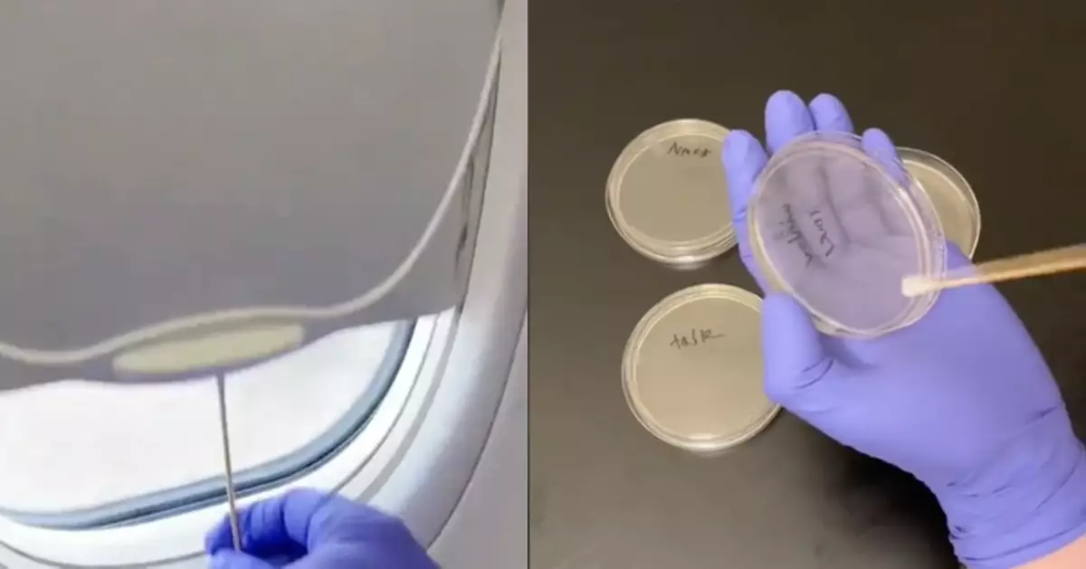 機艙取樣實驗揭4大位置最污糟 美微生物學家建議：搭機記得著長袖！