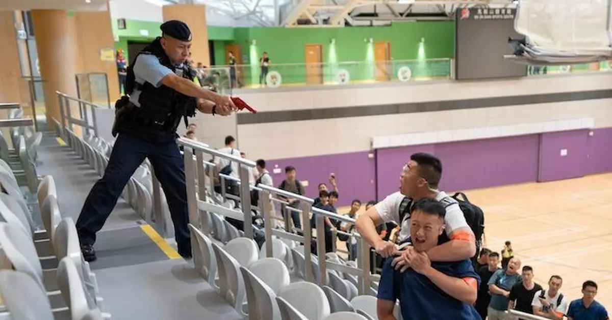 警方消防康文署等部門 舉行模擬全運賽事嚴重事故演習