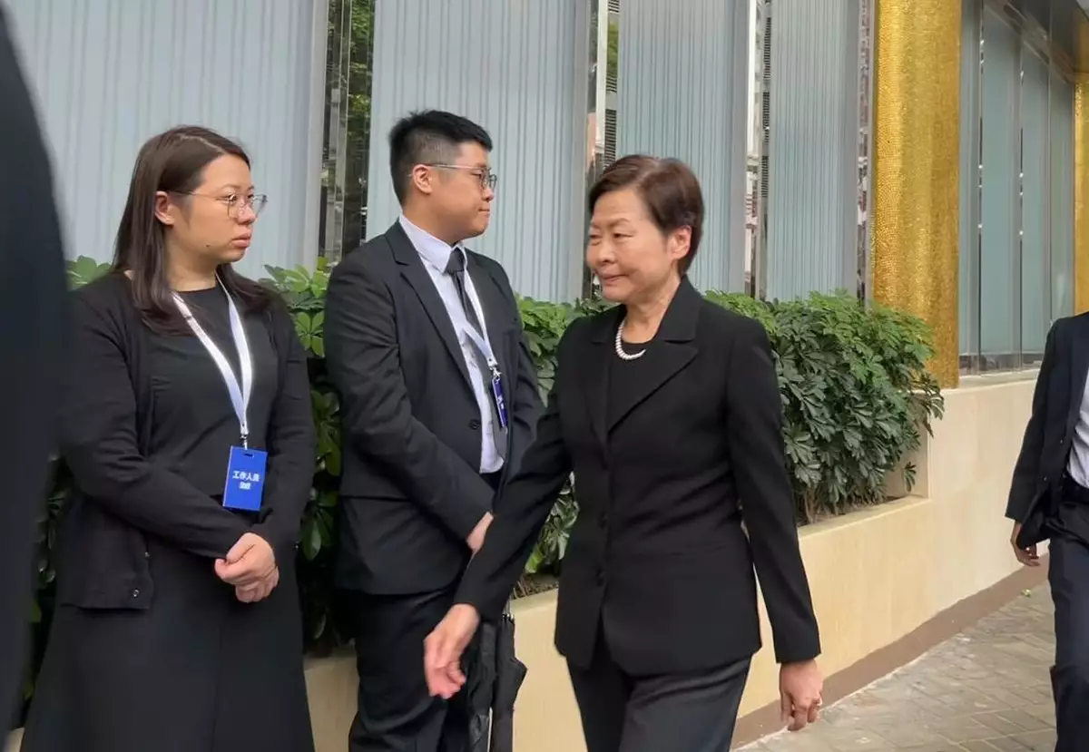 前行政長官林鄭月娥。巴士的報記者攝