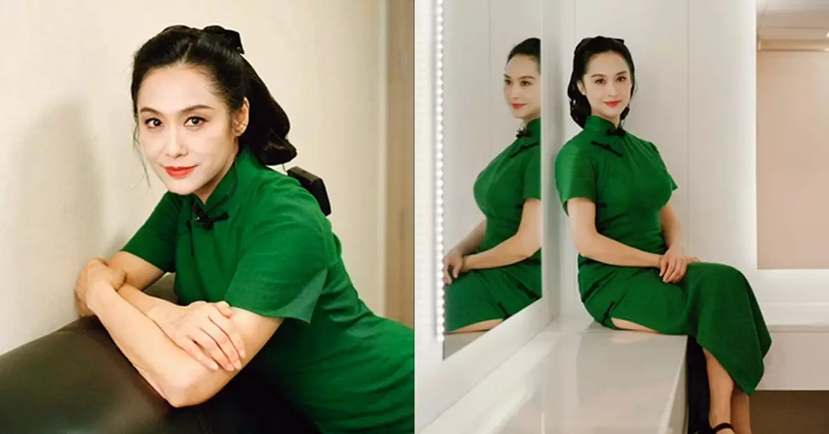 朱茵穿上旗袍盡顯東方女性美態  身材傲人狀態依舊