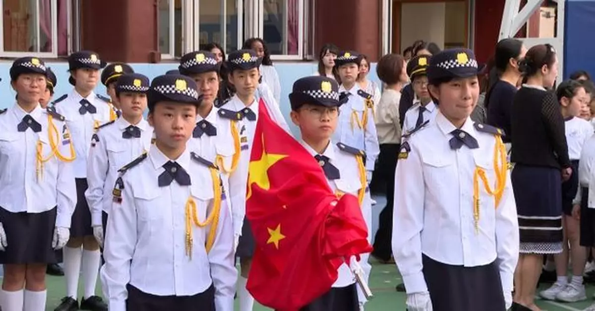 有官立小學於全民國家安全教育日舉行升旗禮 有學生升旗手感自豪