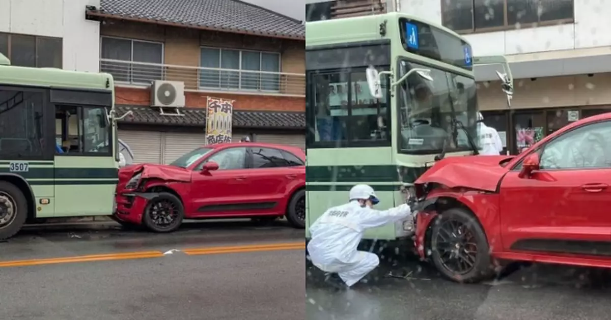 日街頭現保時捷猛撞巴士致7旬女乘客受傷 車主涉酒駕被捕