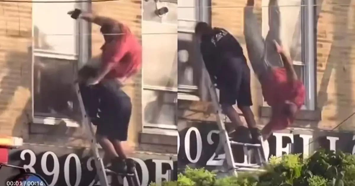 火警逃亡遇逃生梯突回縮 美國男住戶踩空墜樓亡 消防局介入調查