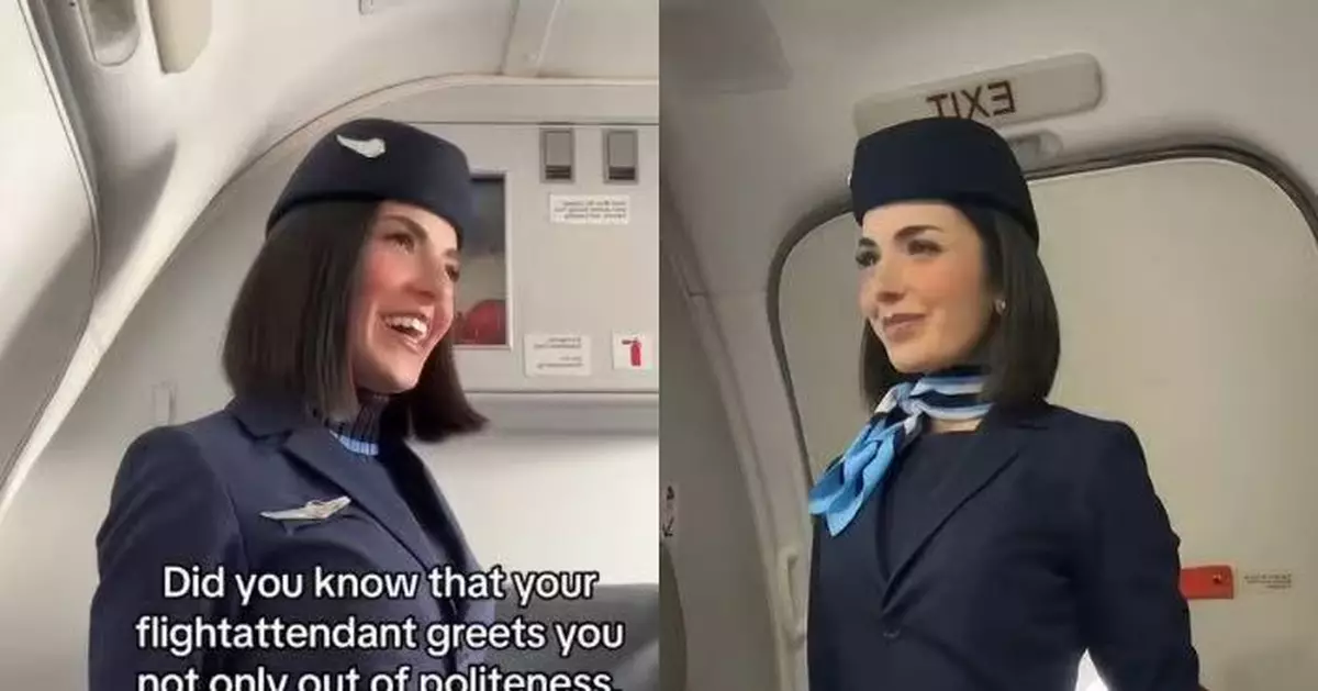 「歡迎登機！」 德國空姐拍片揭空服員企機艙口「笑臉相迎」真正用意係...