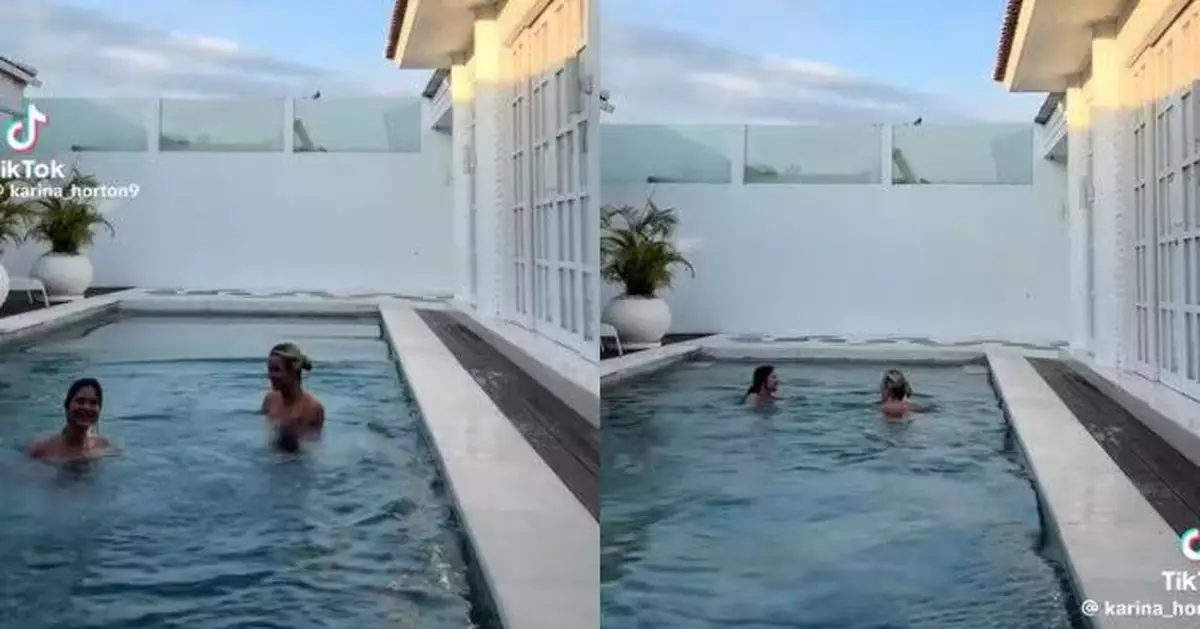 澳洲2辣妹峇里島度假入住私人別墅  興奮「裸泳」驚見陌生男步出房內遭嚇傻