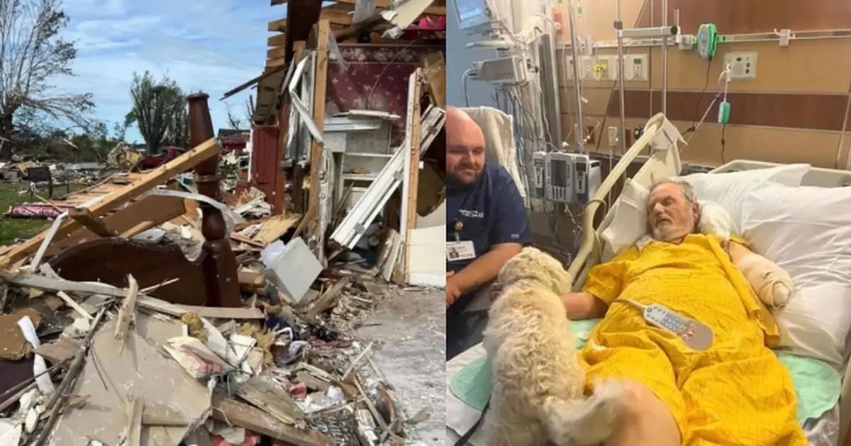 龍捲風過境美國老夫婦緊抱彼此避難  慘遭強風扯斷手臂