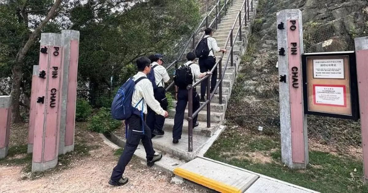 漁護署視察東壩破邊洲人流 提醒愛護環境勿走捷徑