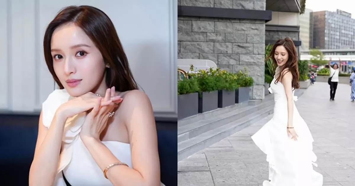 鄺潔楹白裙晒「蜜糖肩」甜到漏  驚現路人興奮搶鏡