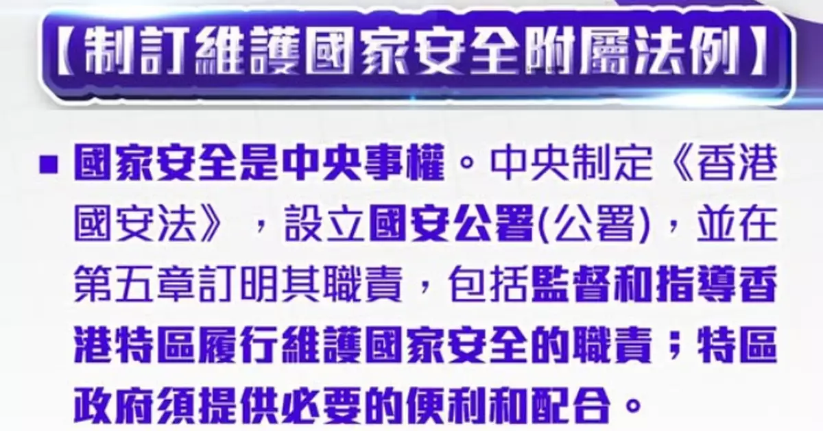 鄧炳強：國安公署依國安法履行職務   政府必須提供必要配合