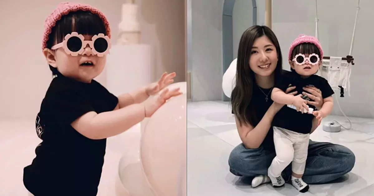 陳嘉慧1歲愛女Harper萌爆曝光！齊蔭墨鏡Cool爆造型 網民激讚：基因強大似足媽咪