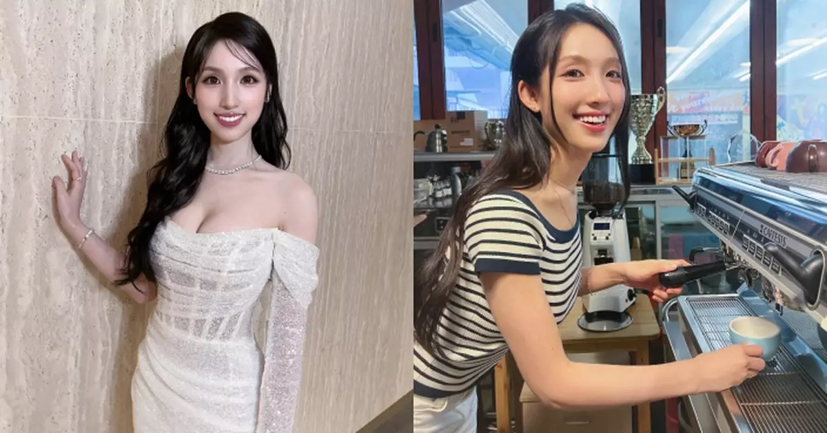 「音樂女神」海兒甜笑沖咖啡 網民齊嗌想飲