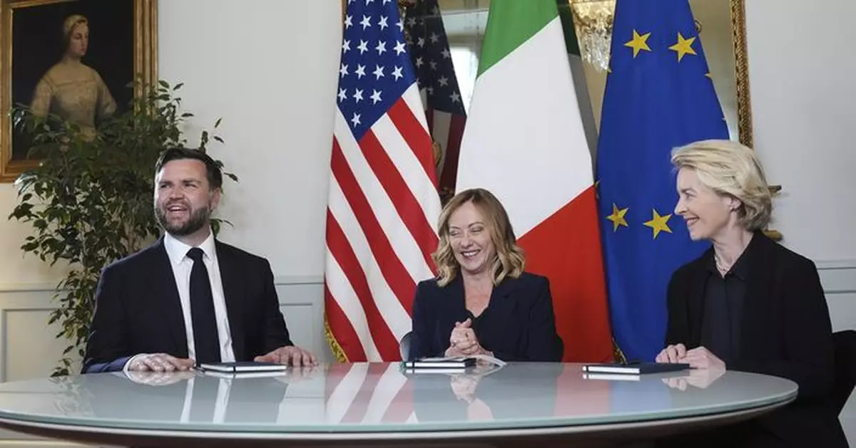 美國副總統萬斯分別與卡尼及馮德萊恩等會面 討論貿易等議題