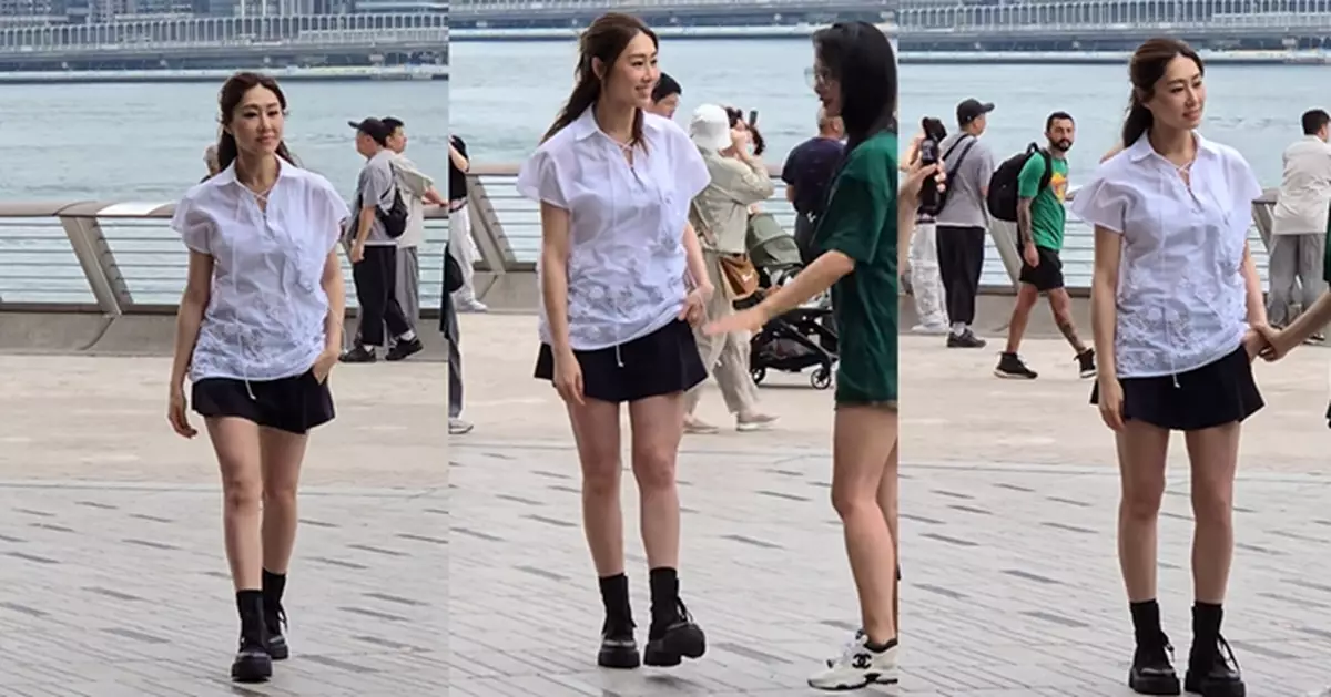 42歲胡定欣街拍狀態驚人 白T短褲曬逆齡美腿 網民：根本大學生