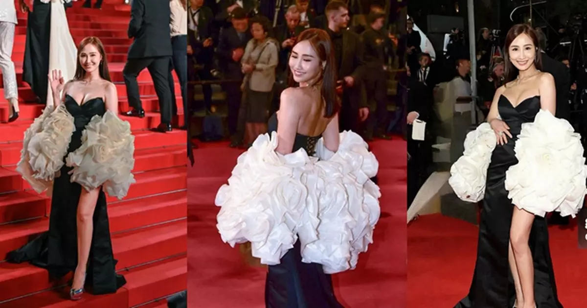 「最索經理人」林寶玉康城初體驗 深V鑽飾晒42吋腿震撼紅地氈