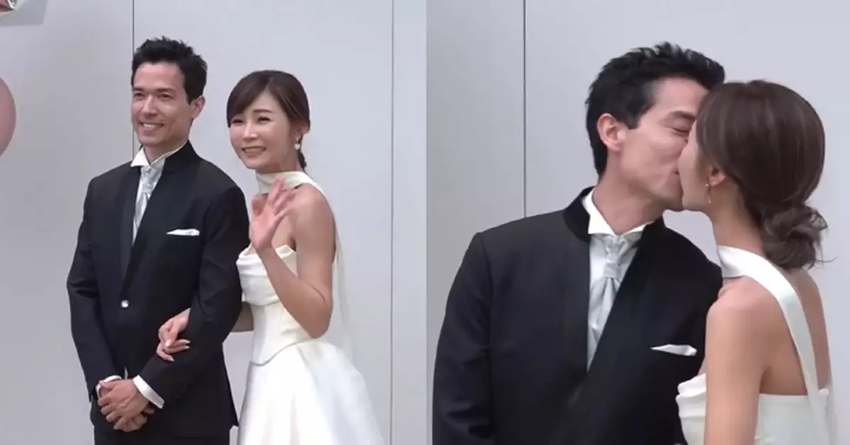 簡淑兒麥大力補擺婚宴唔玩新郎 新娘子霸氣宣言：呢個只可以我玩